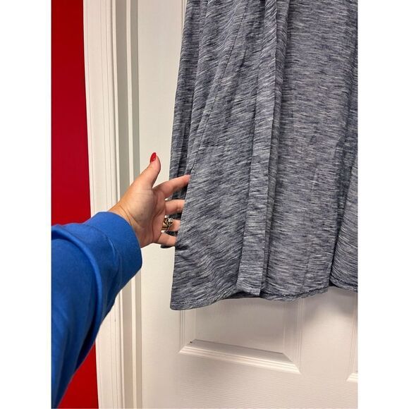 Pure Jill J. Jill Open Front Blue Space Dyed Hoodie sz M EUC - Picture 3 of 6